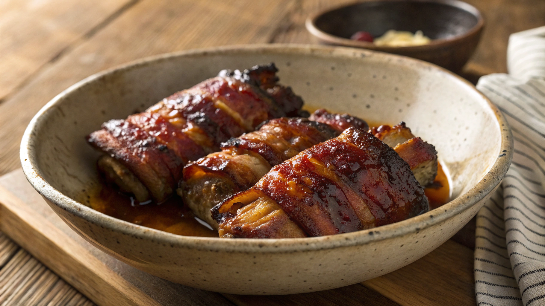 Keto Bacon Wrapped Ribs