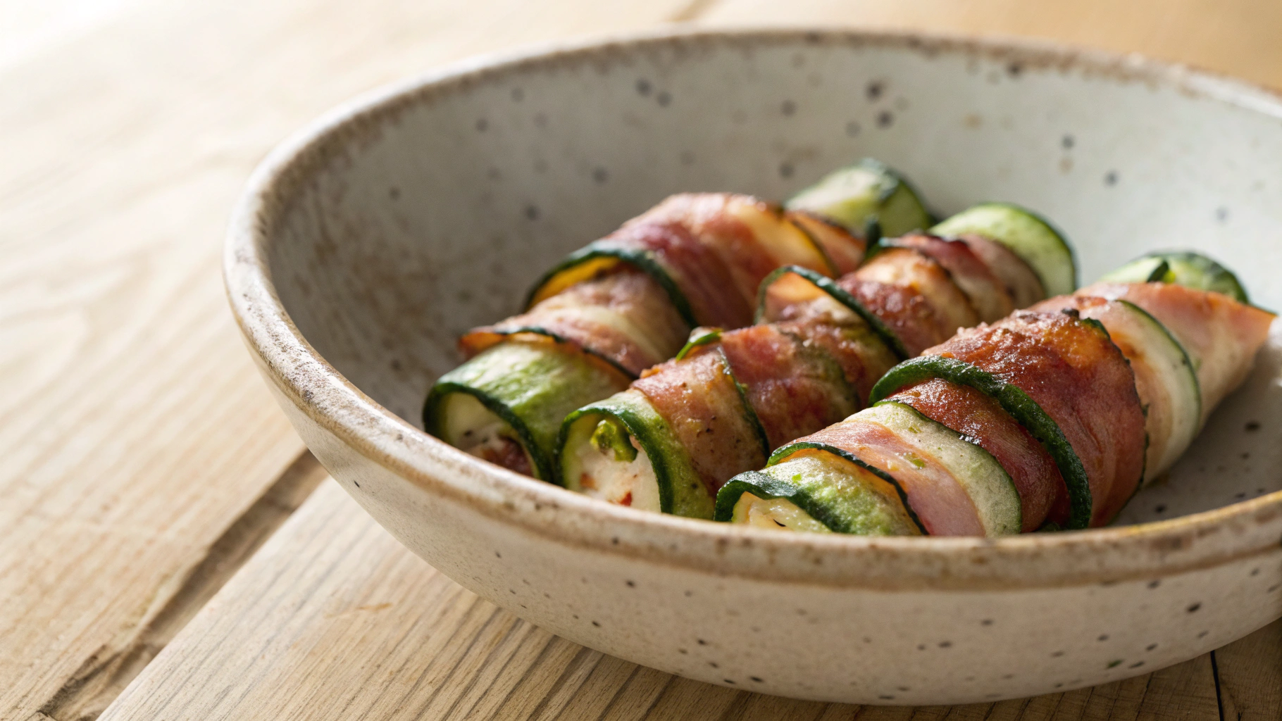 Keto Bacon Wrapped Zucchini Spears