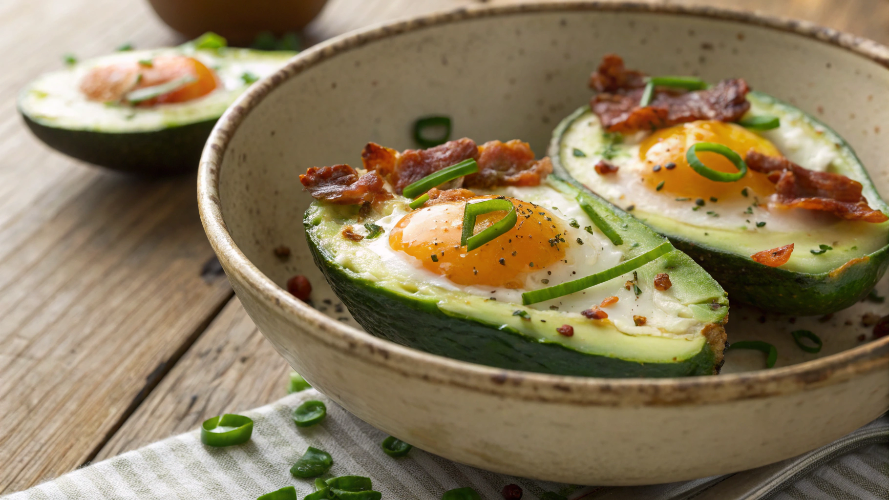 Keto Baked Avocado Boats