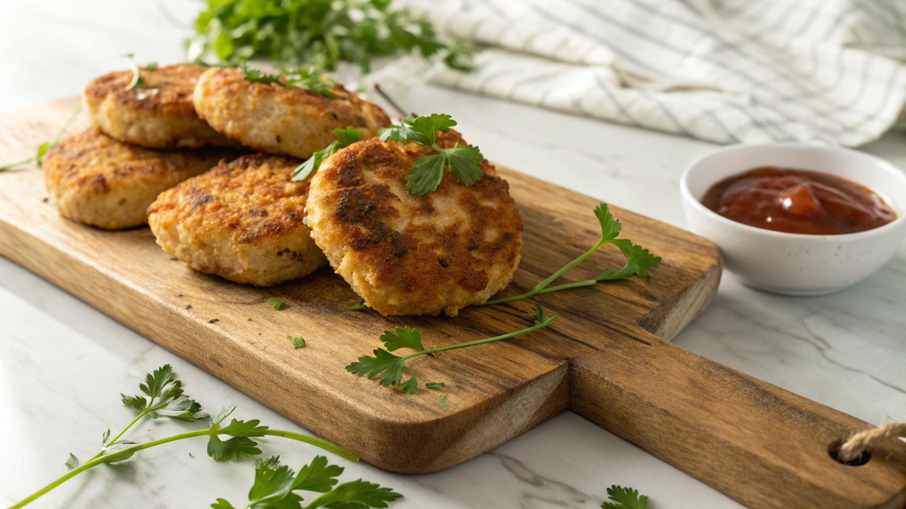 Keto Baked Breaded Chicken Patties