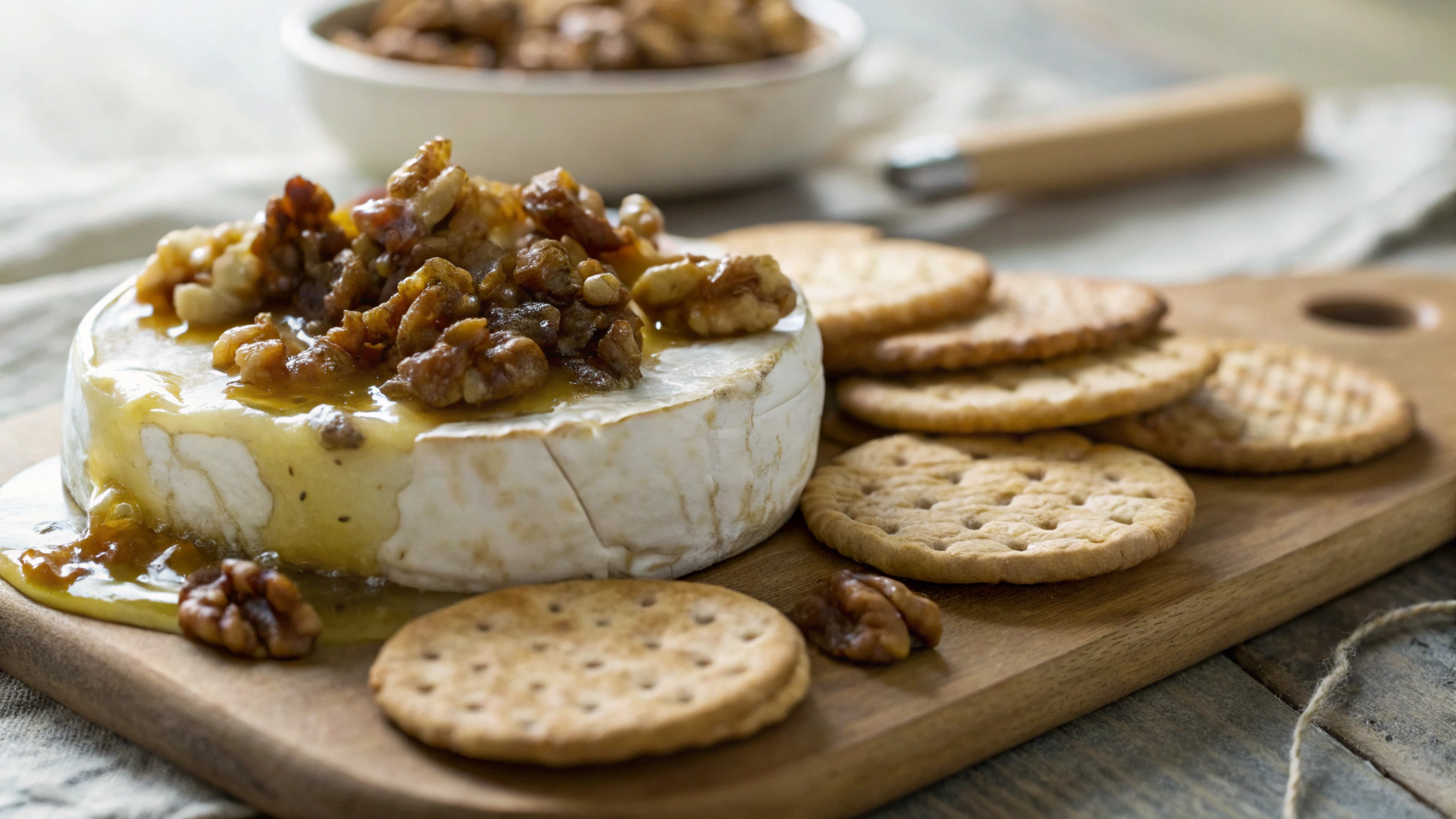 Keto Baked Brie With Candied Walnuts