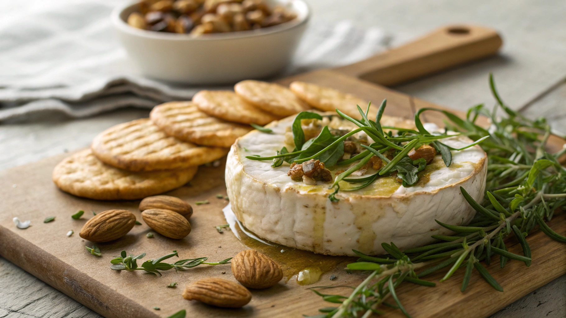 Keto Baked Brie with Herbs