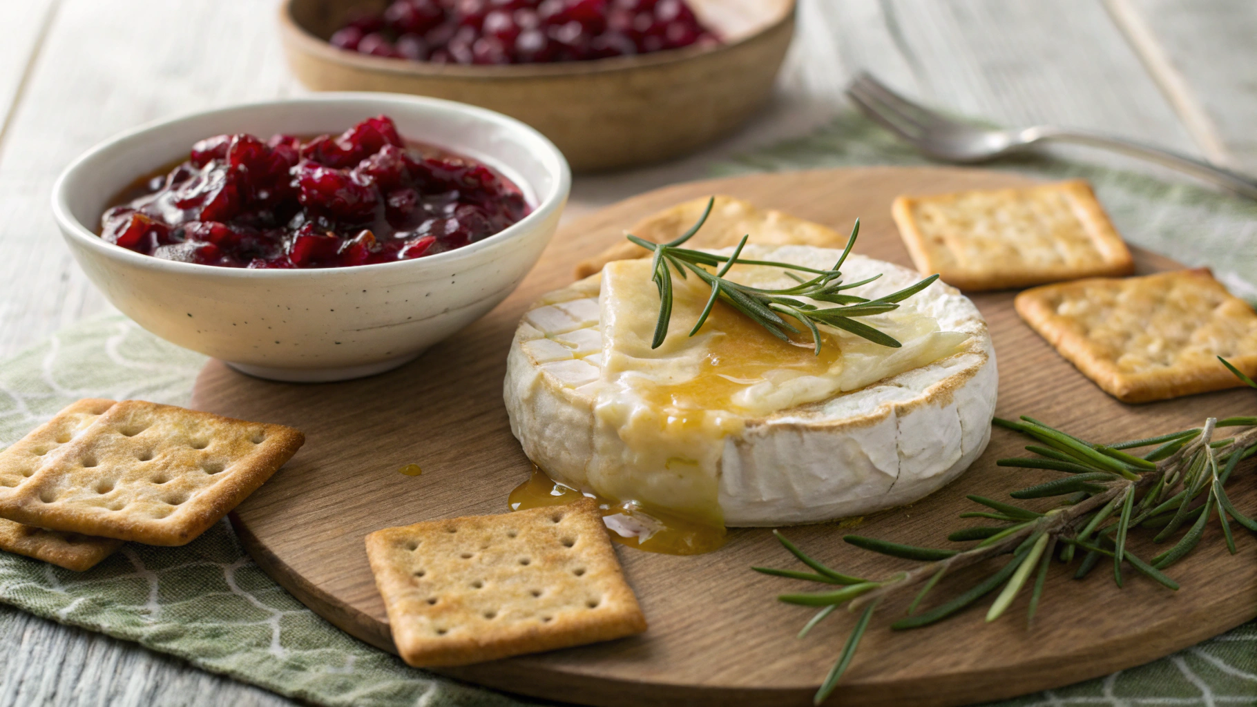 Keto Baked Camembert With Onion And Cranberry Relish