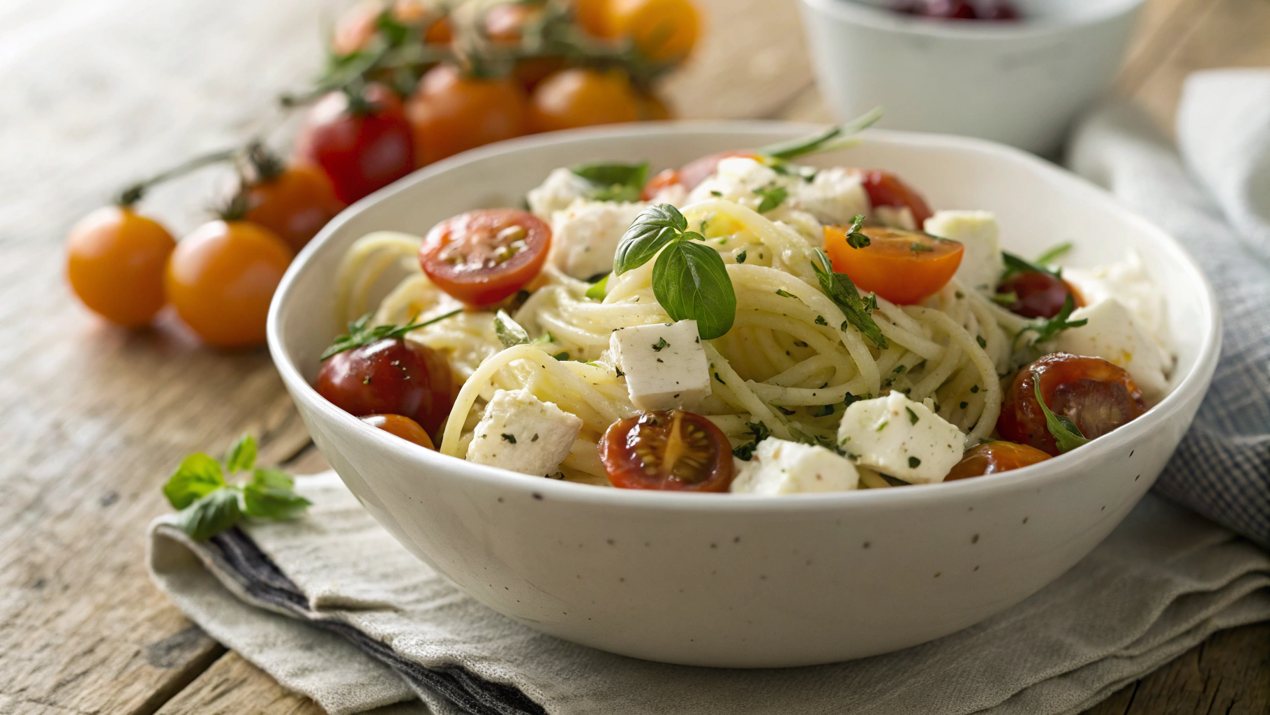 Keto Baked Feta Pasta Salad