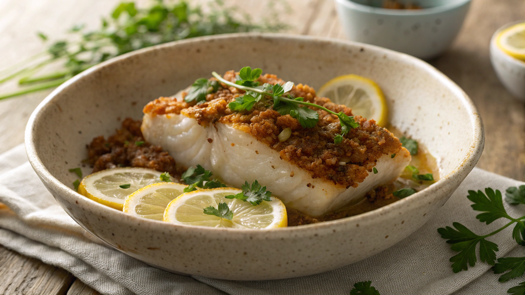 Keto Baked Pork Rind Cod