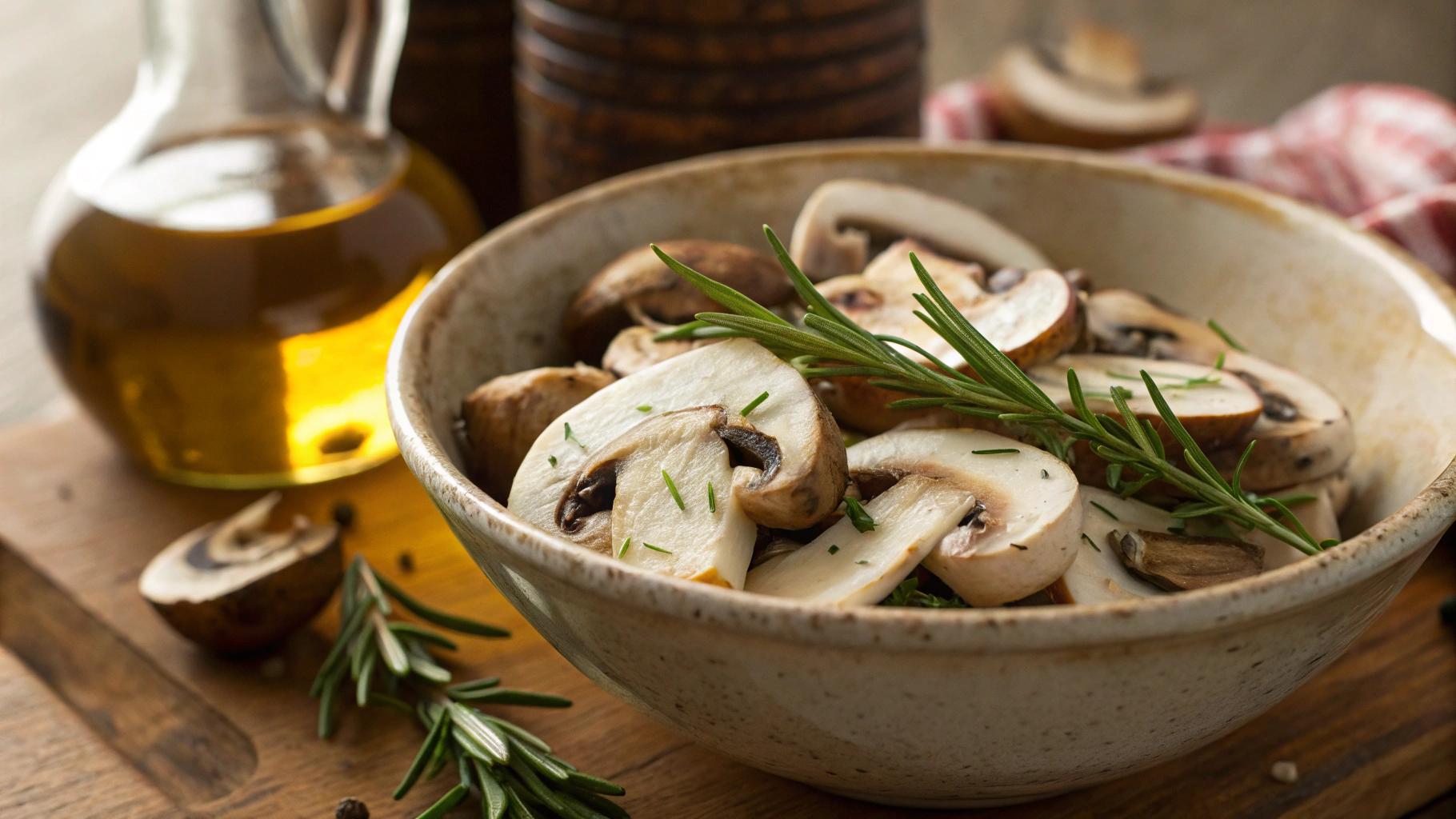 Low Carb Balsamic Mustard Mushrooms