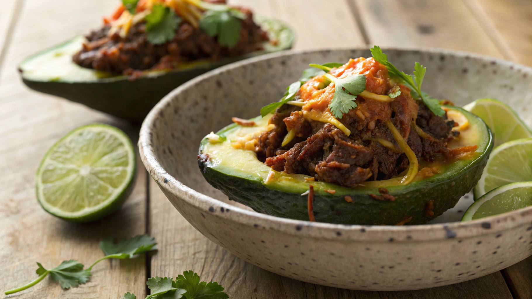 Keto Barbacoa Avocado Bowls