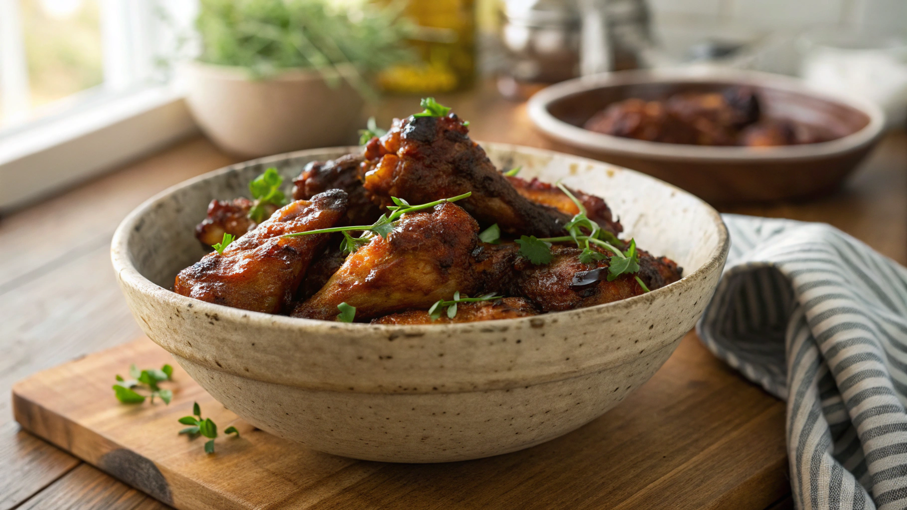 Keto BBQ Bacon Chicken Wings