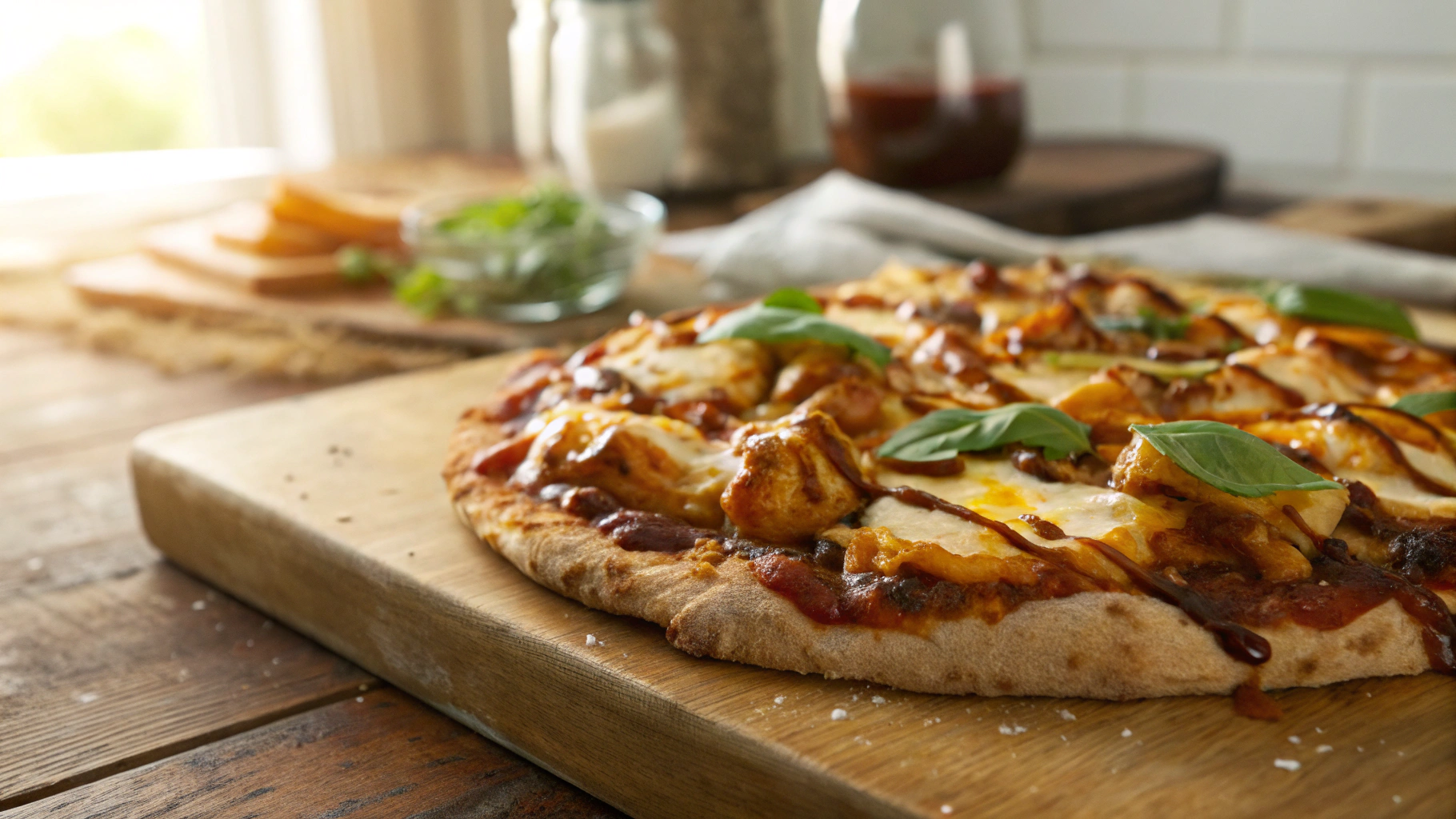 Keto BBQ Chicken Crust Pizza