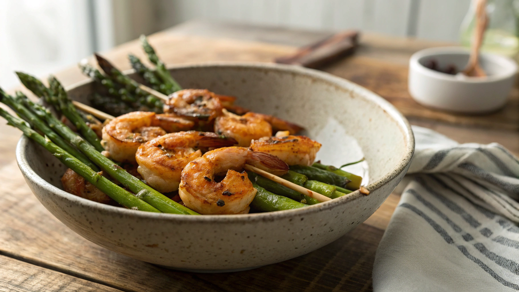 Keto BBQ Shrimp and Asparagus
