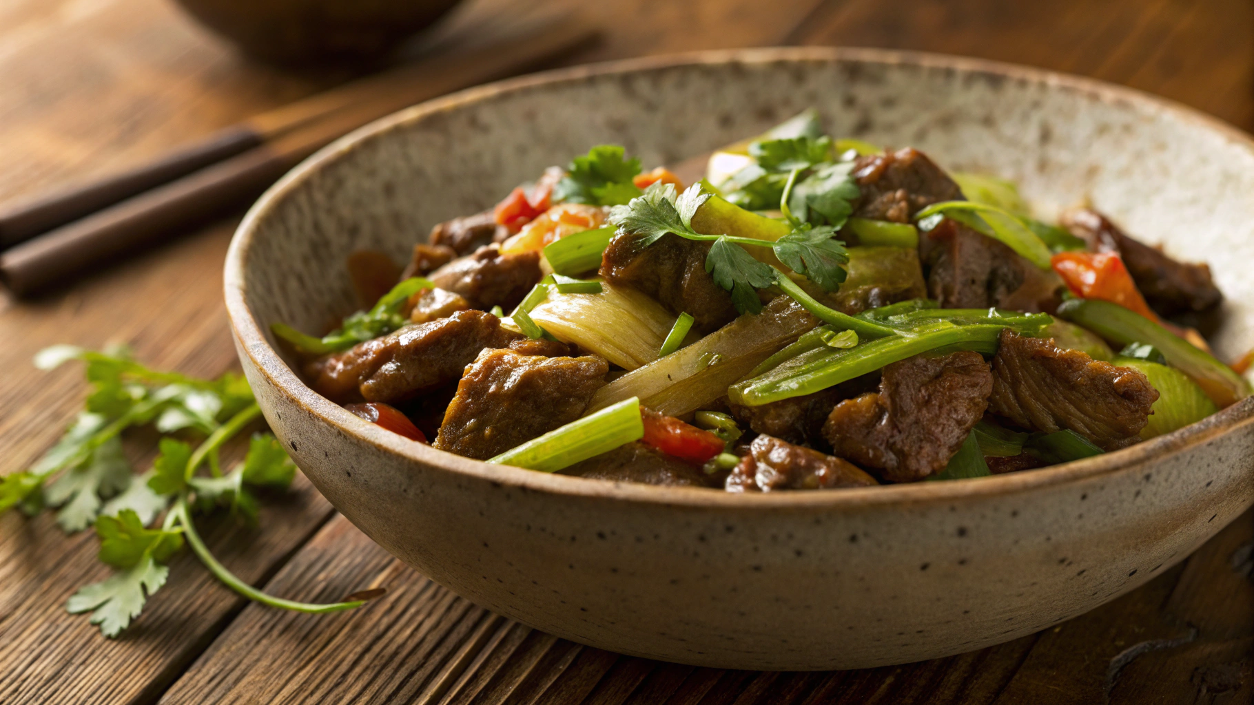 Keto Beef and Celery Stir Fry