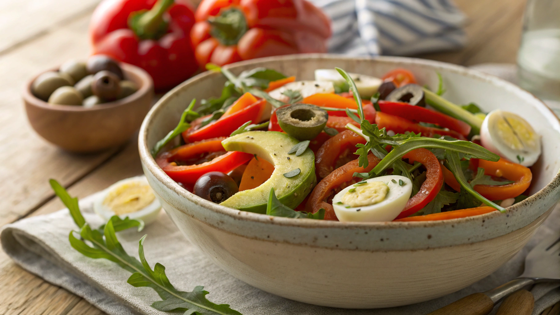 Keto Bell Pepper and Anchovy Salad