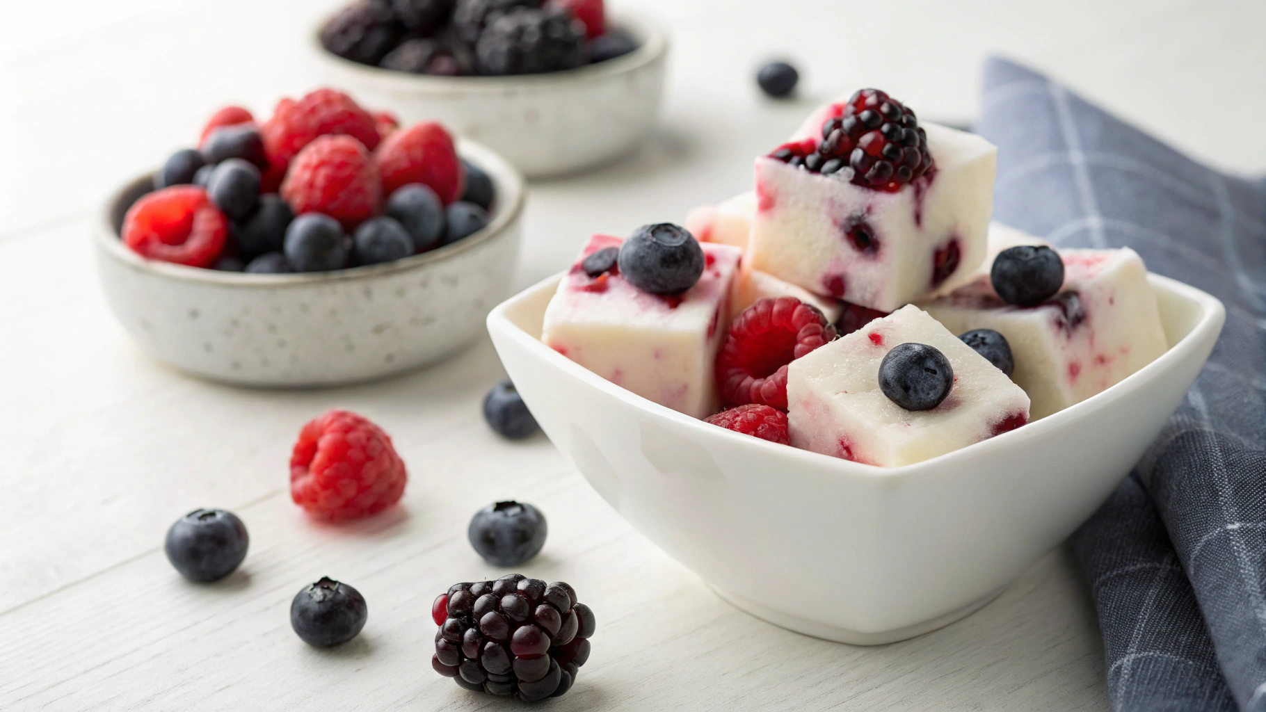 Keto Berry Frozen Yogurt Cubes