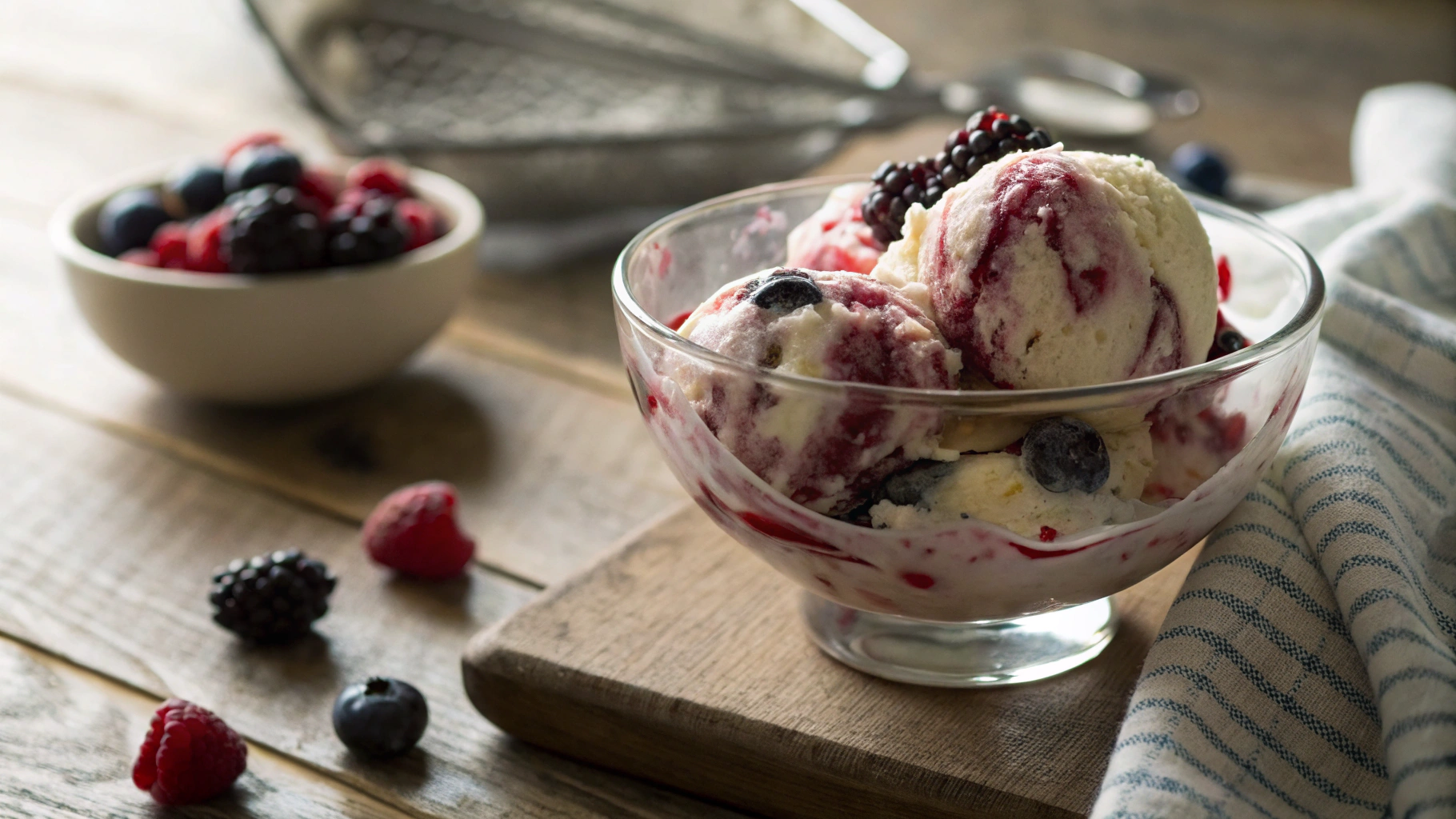 Keto Berry Swirl Ice Cream