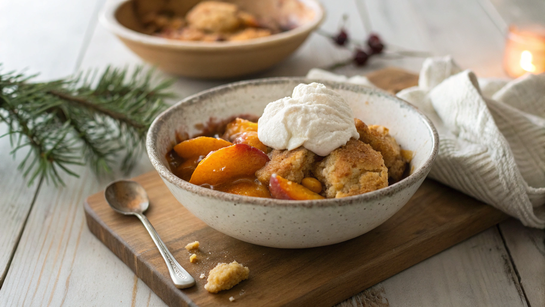 Keto Biscuit Peaches And Cream