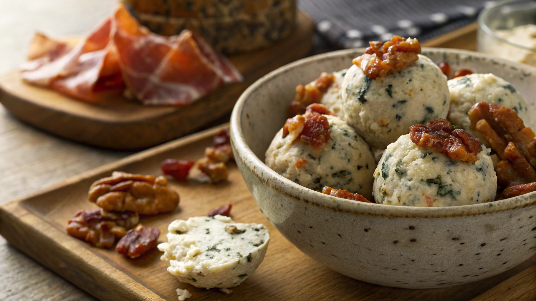 Keto Blue Cheese Bacon and Walnut Fat Bombs