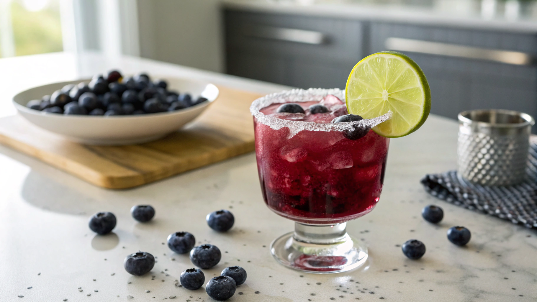 Best Keto Blueberry and Lime Margarita