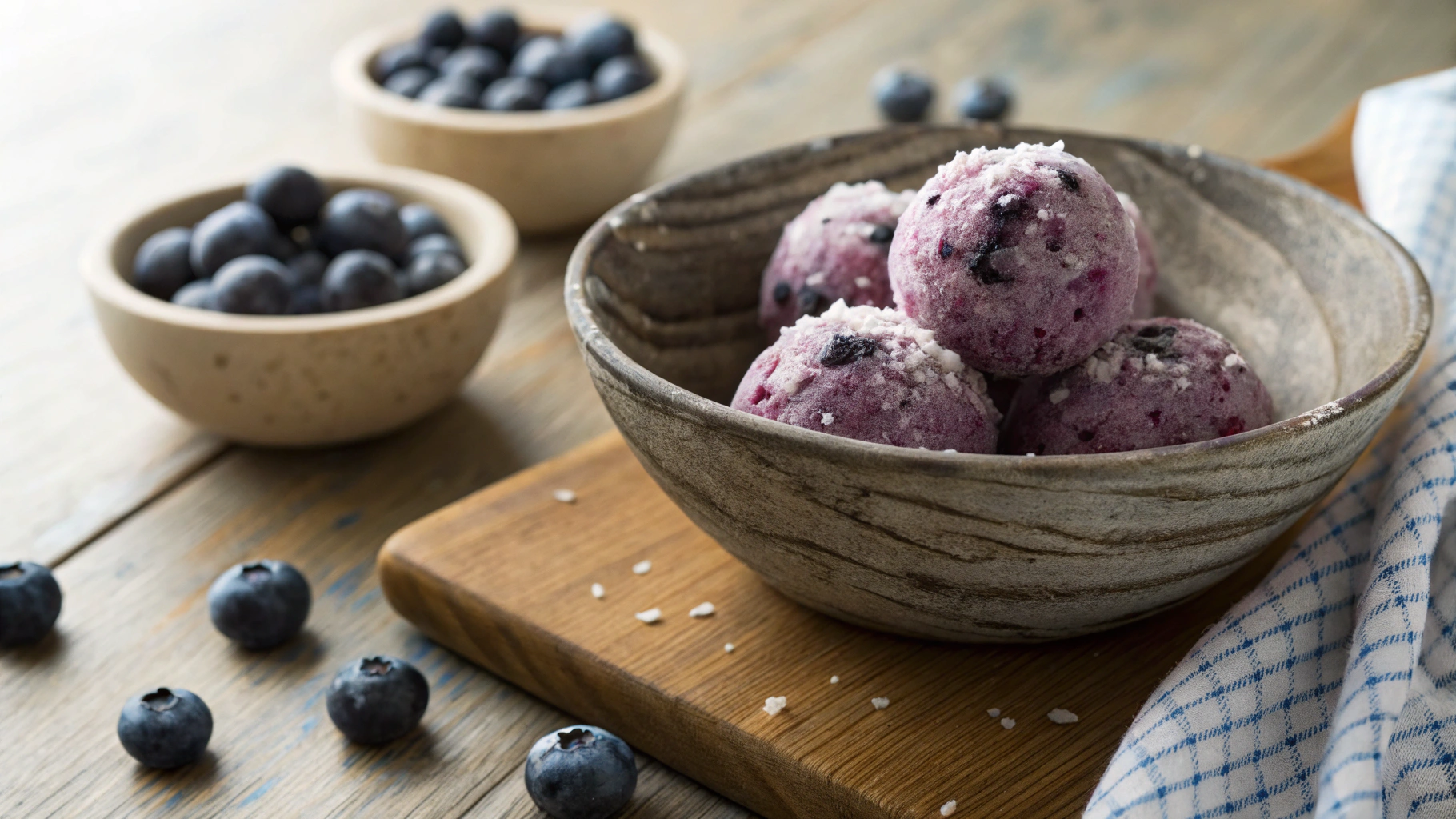 Keto Blueberry Coconut Fat Bombs