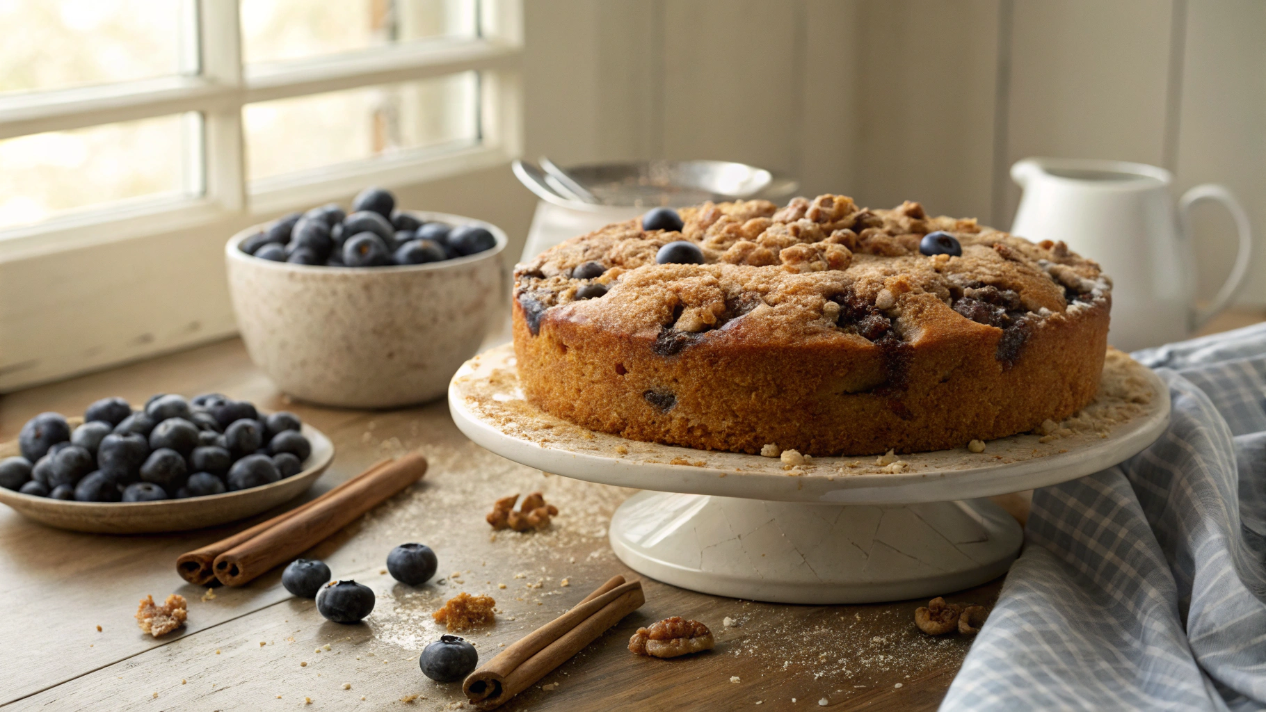 Keto Blueberry Coffee Cake