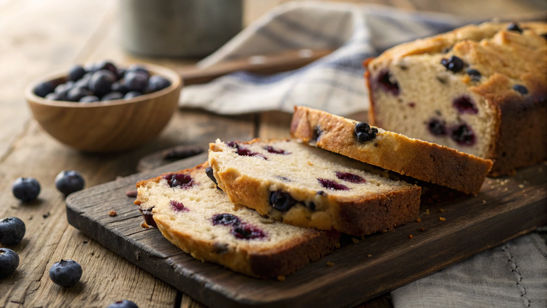 Keto Blueberry Dessert Bread