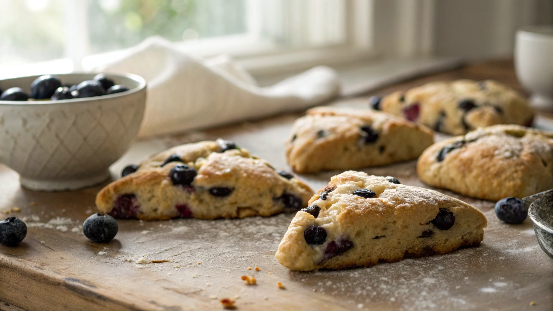 Keto Blueberry Drop Scones
