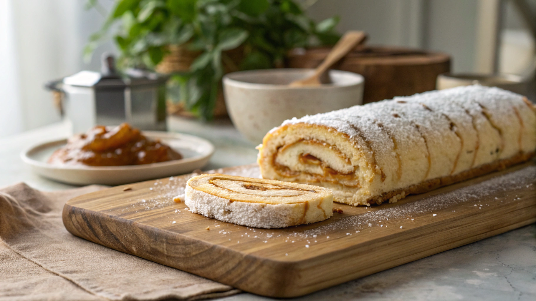 Keto Brazo De Reina (Roll Cake With Dulce De Leche Filling)