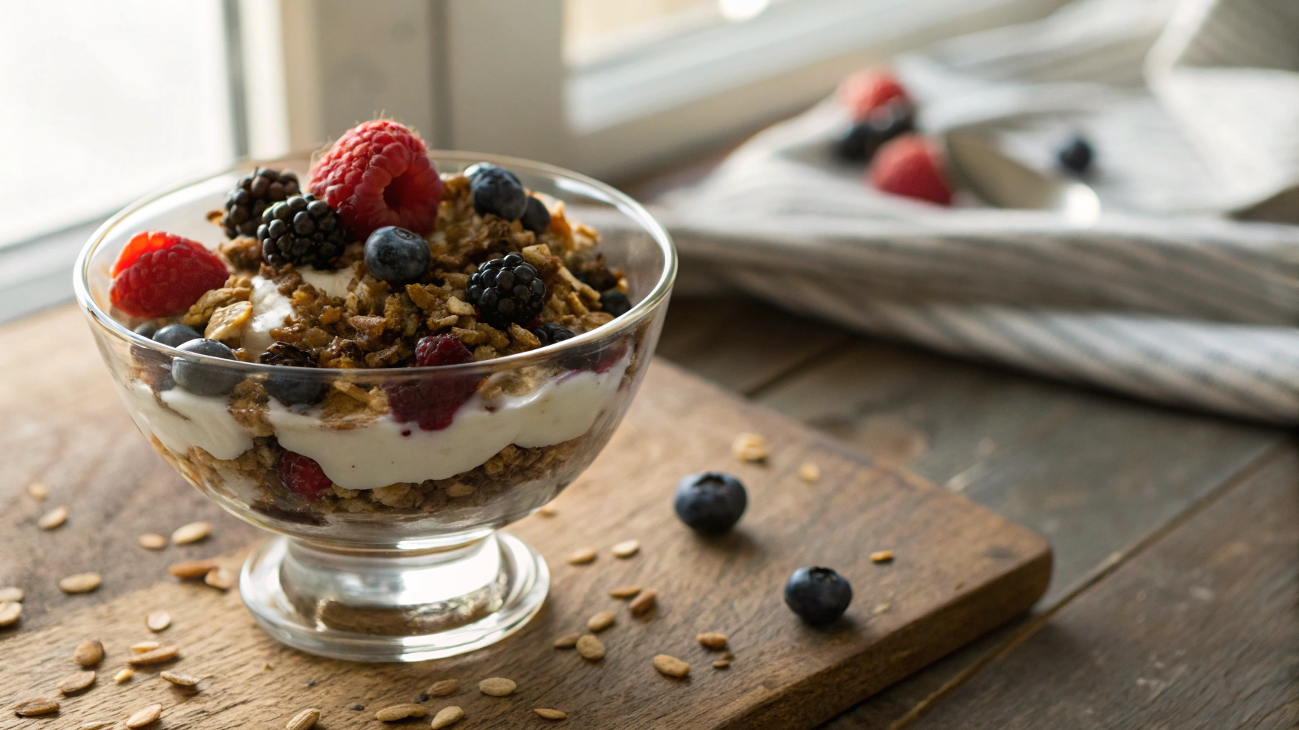 Keto Breakfast Granola Sundae