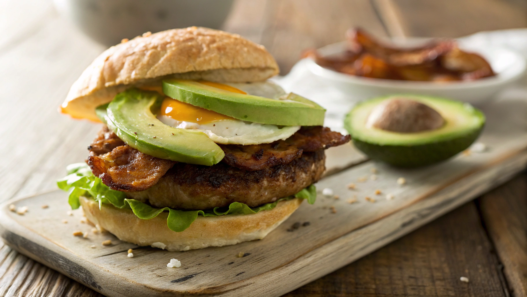 Keto Breakfast Sausage Burger