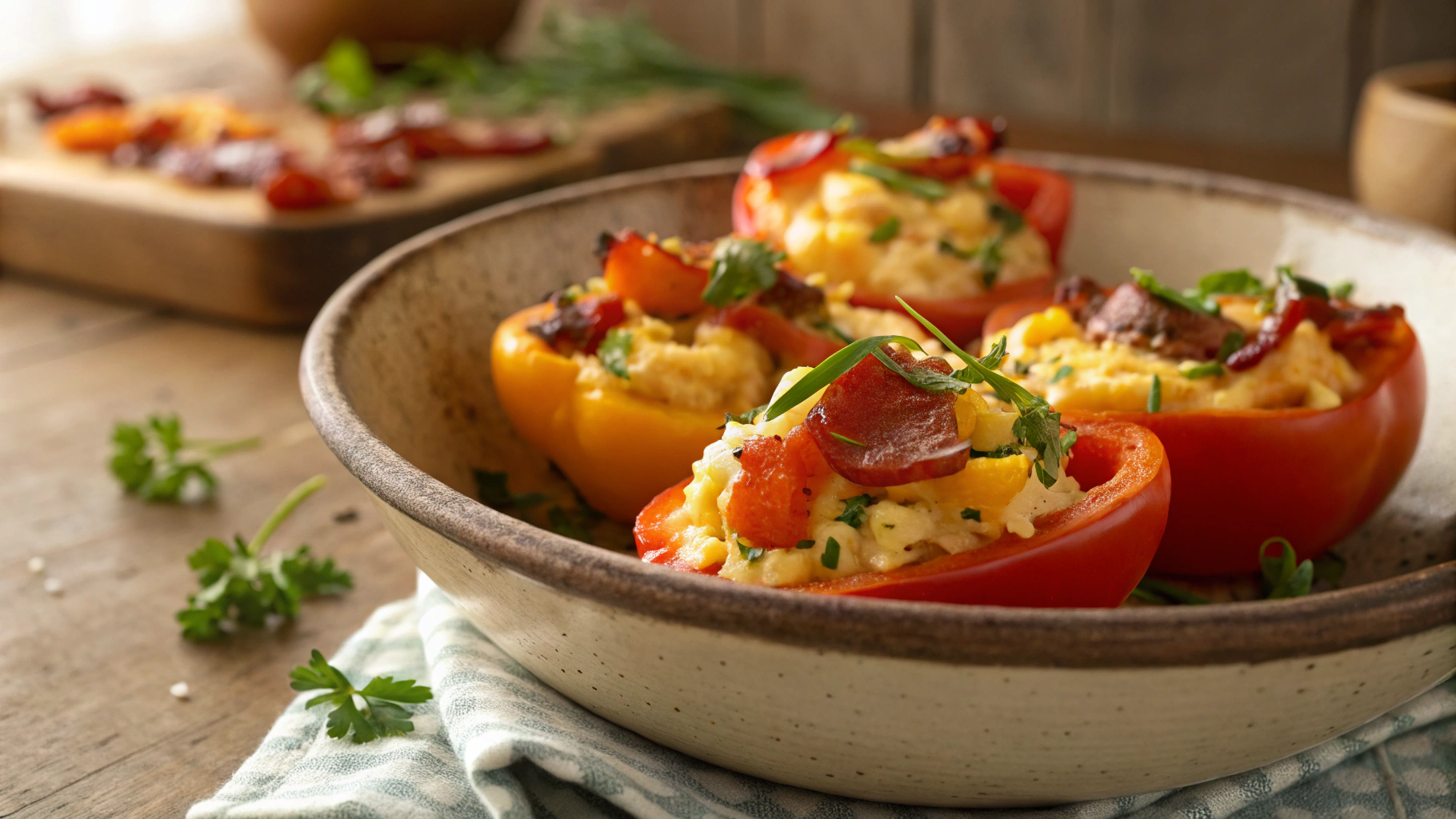 Keto Breakfast Sweet Peppers