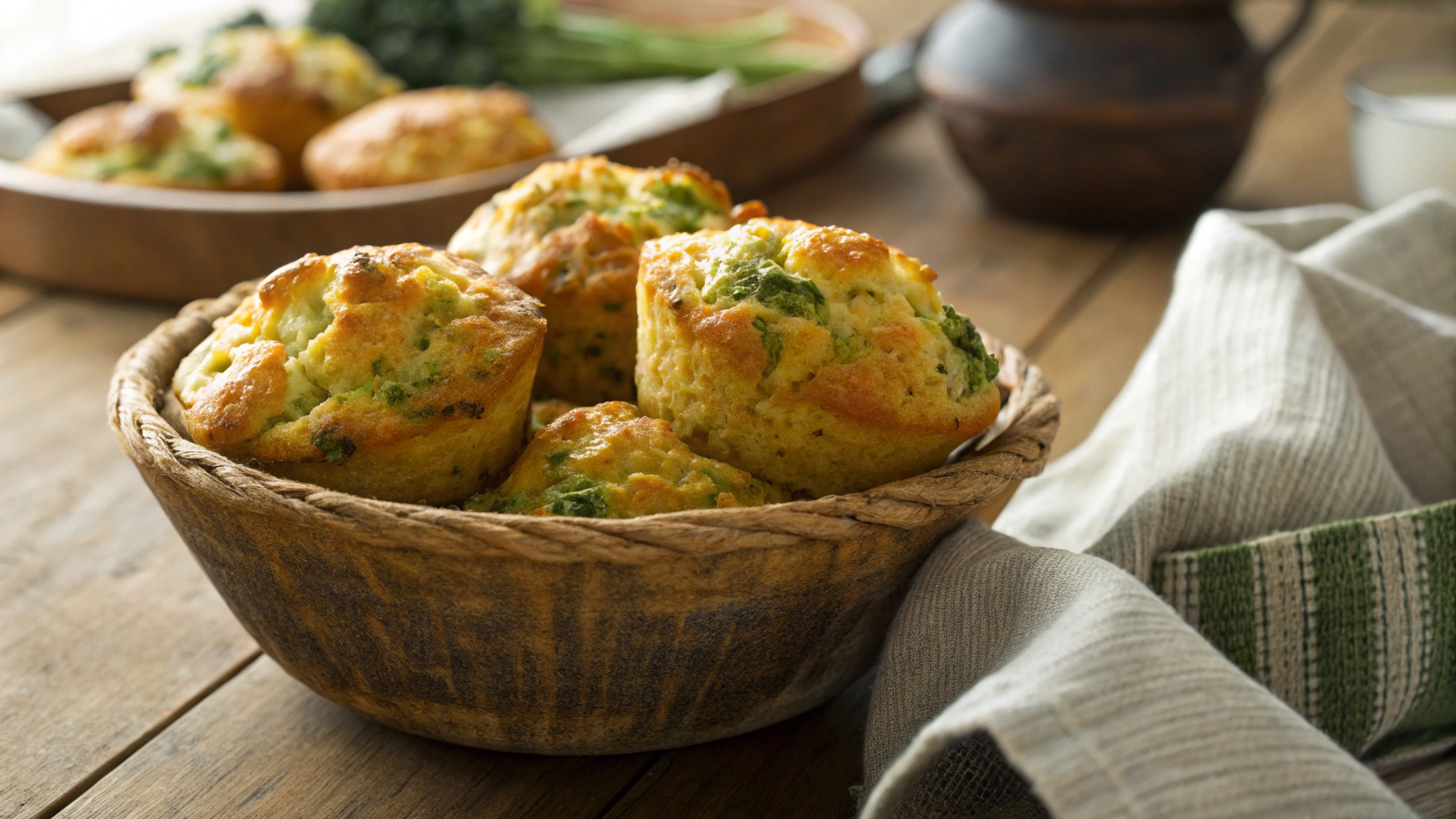 Keto Broccoli Cheddar Muffins