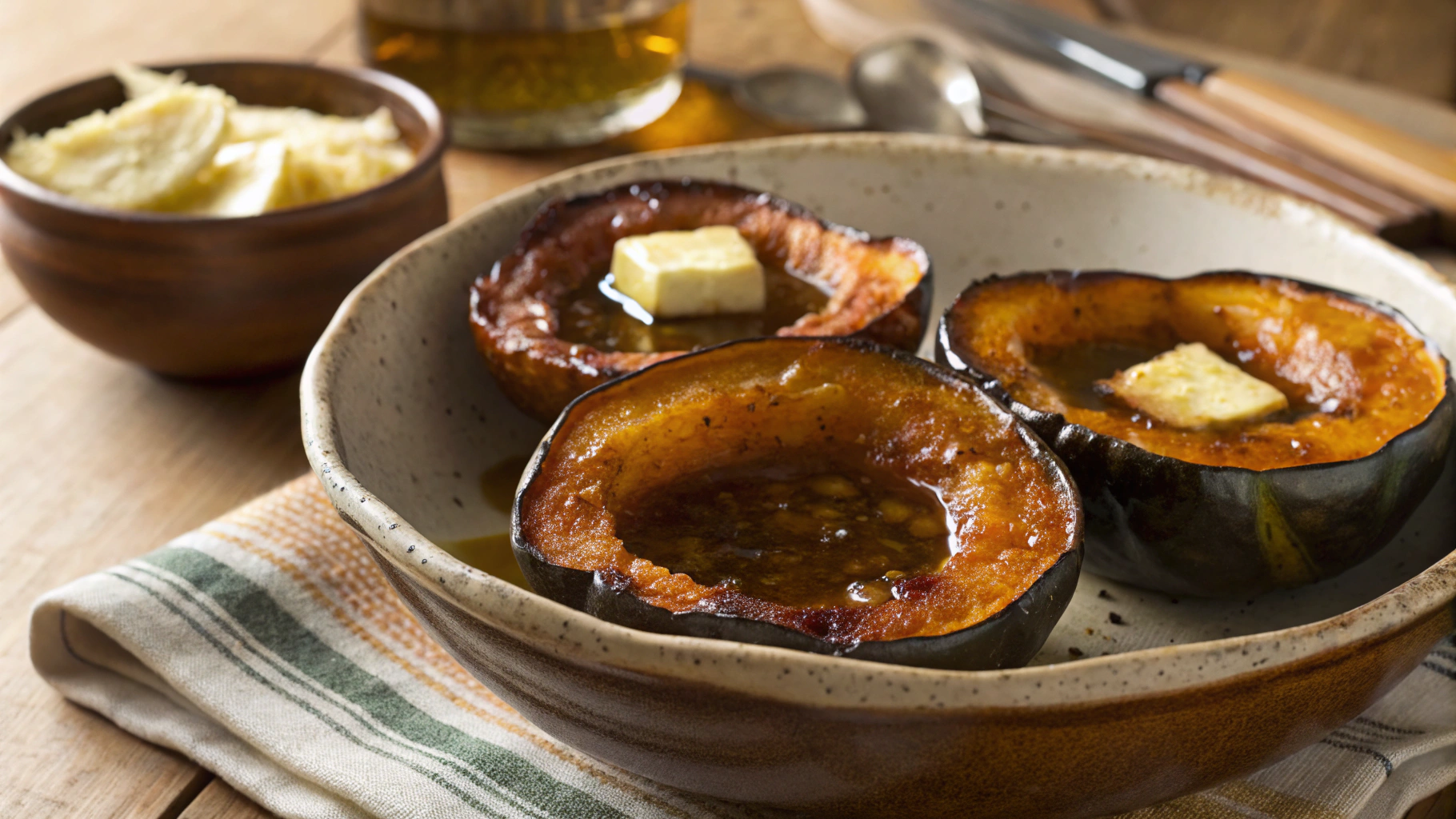 Low Carb Brown Sugar Butter Acorn Squash