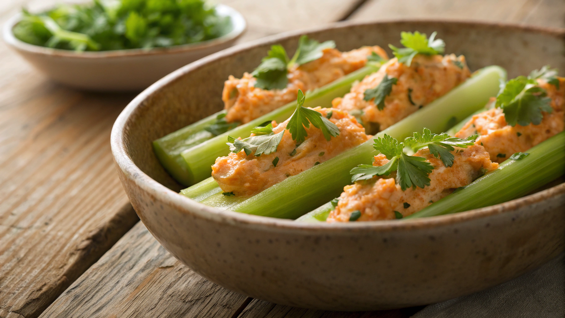 Keto Buffalo Chicken Celery Sticks