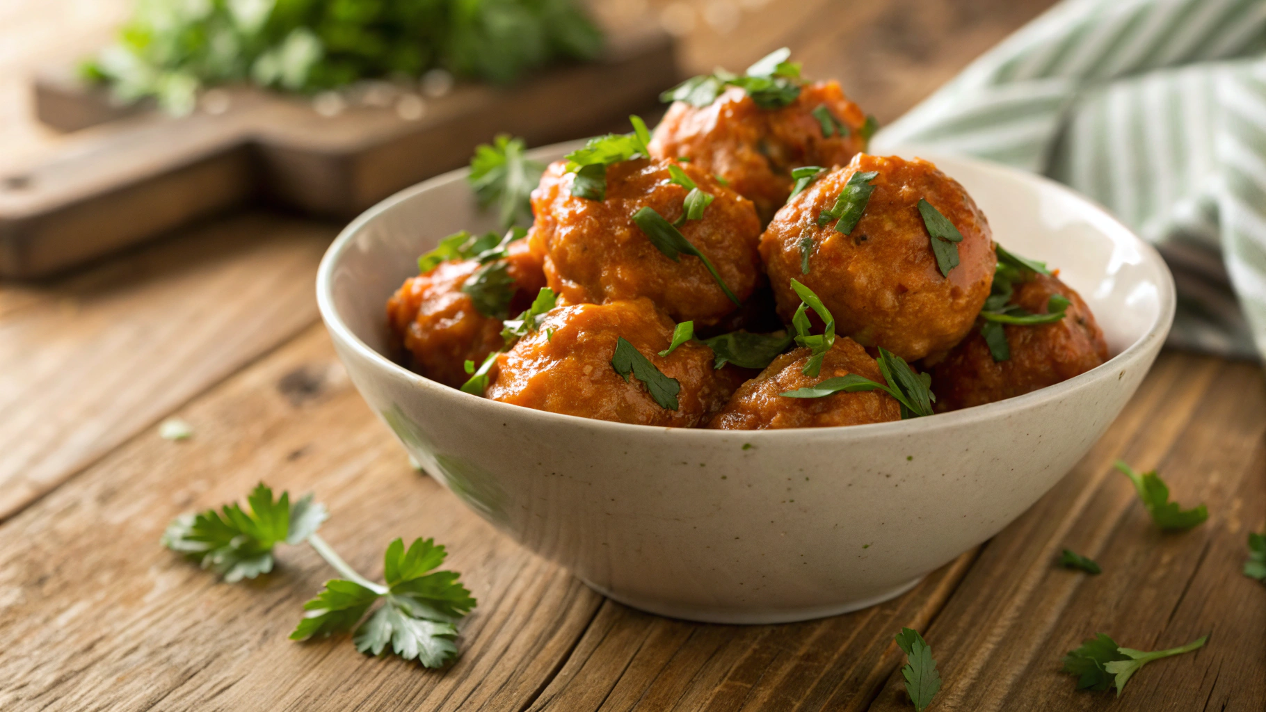 Keto Buffalo Chicken Meatballs