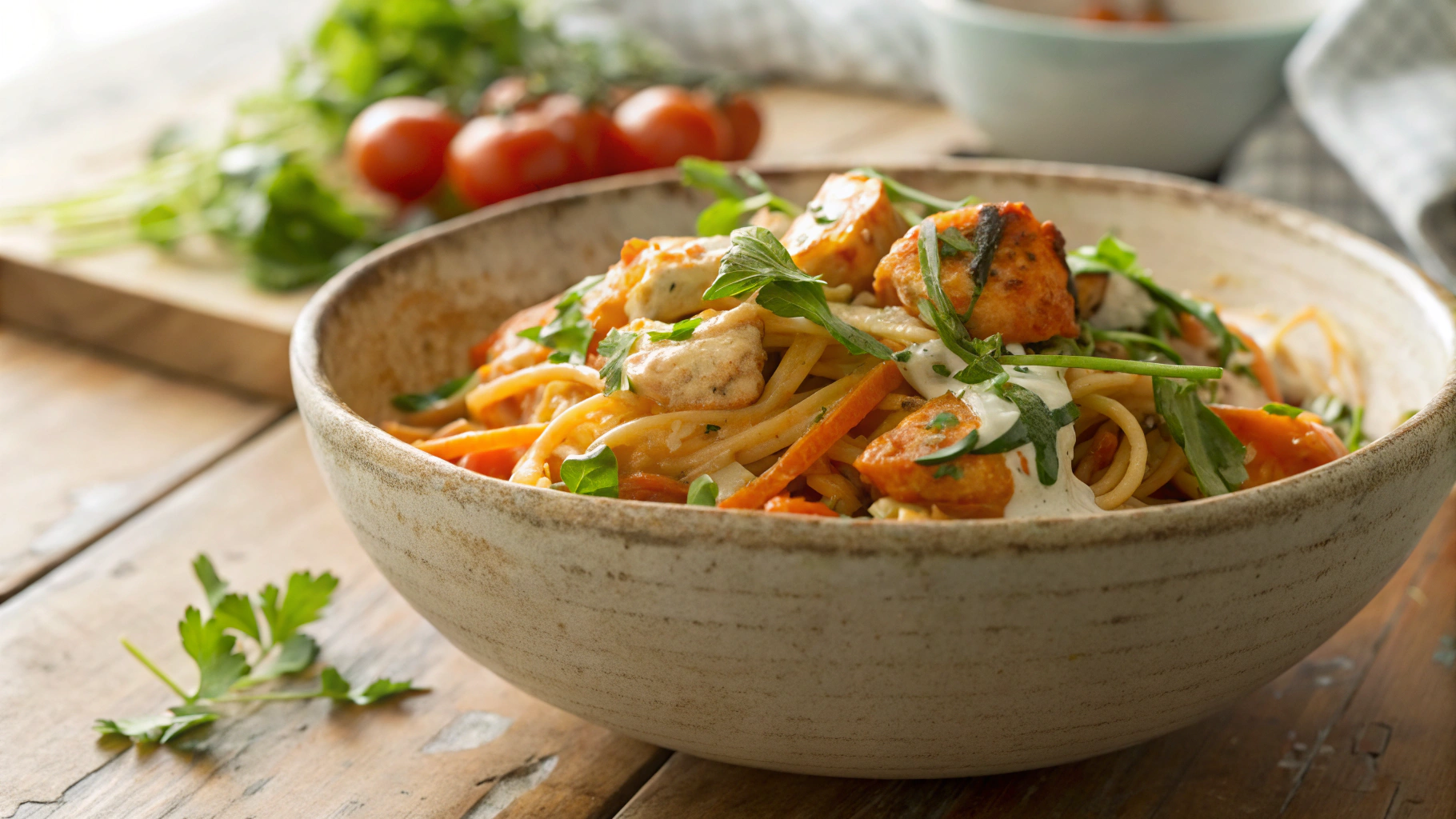 Keto Buffalo Chicken Pasta Salad