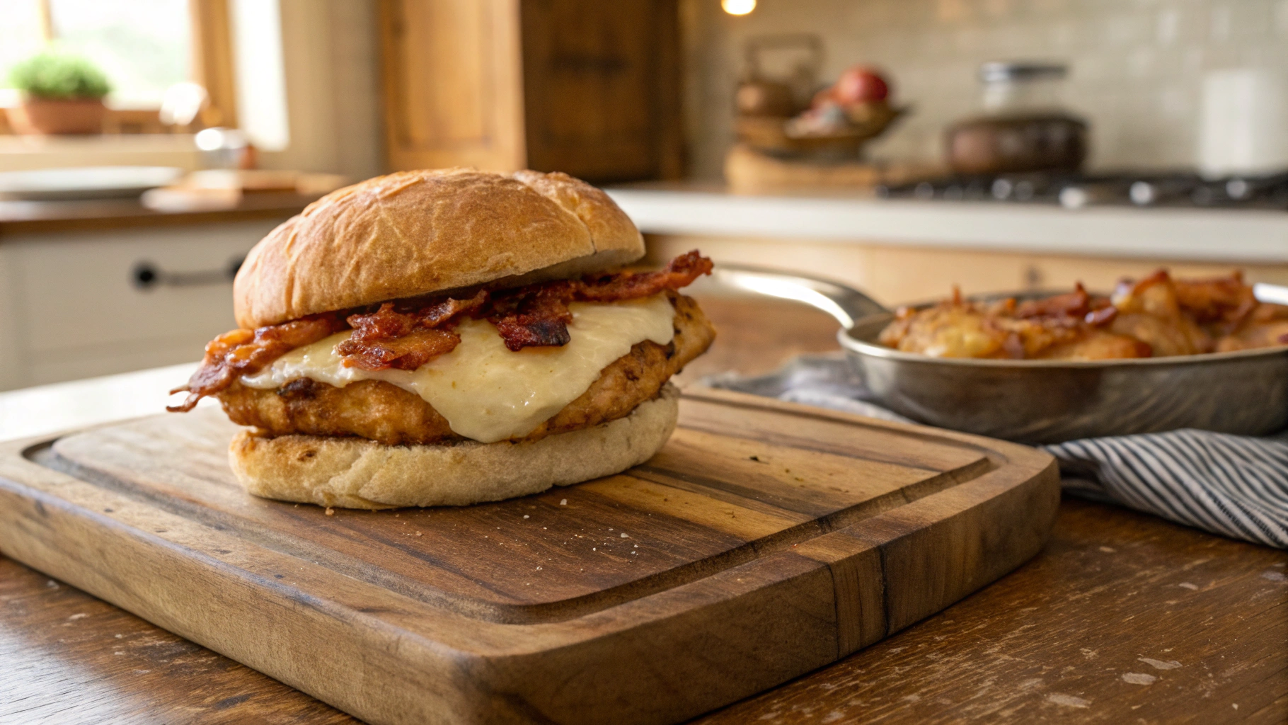 Keto Bunless Chicken Bacon Sandwich