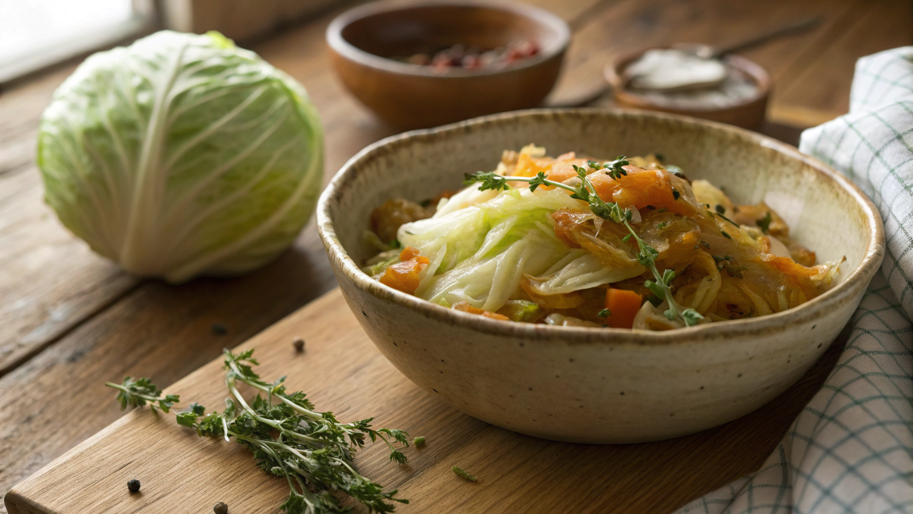 Keto Butter Braised Smoky Cabbage