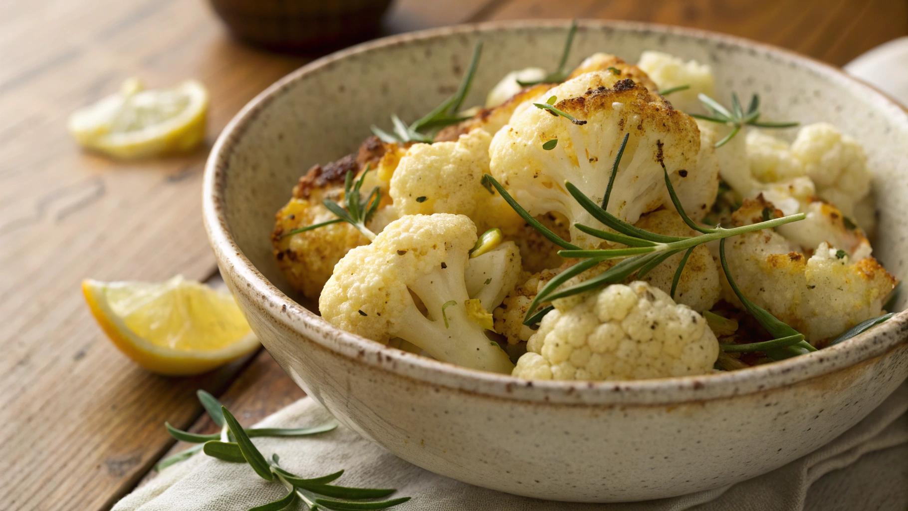 Keto Butter Roasted Cauliflower With Rosemary