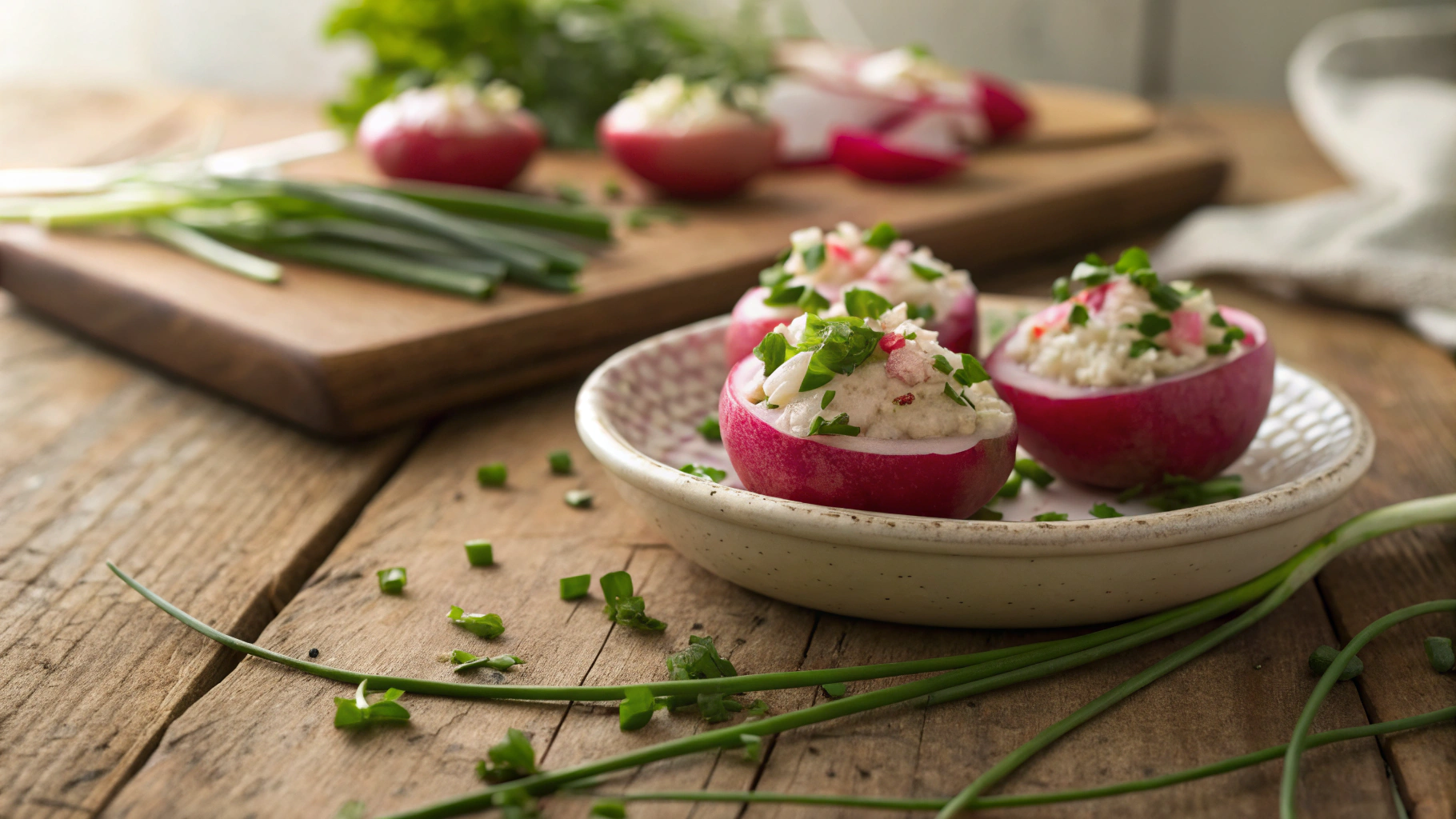 Keto Butter Stuffed Radishes