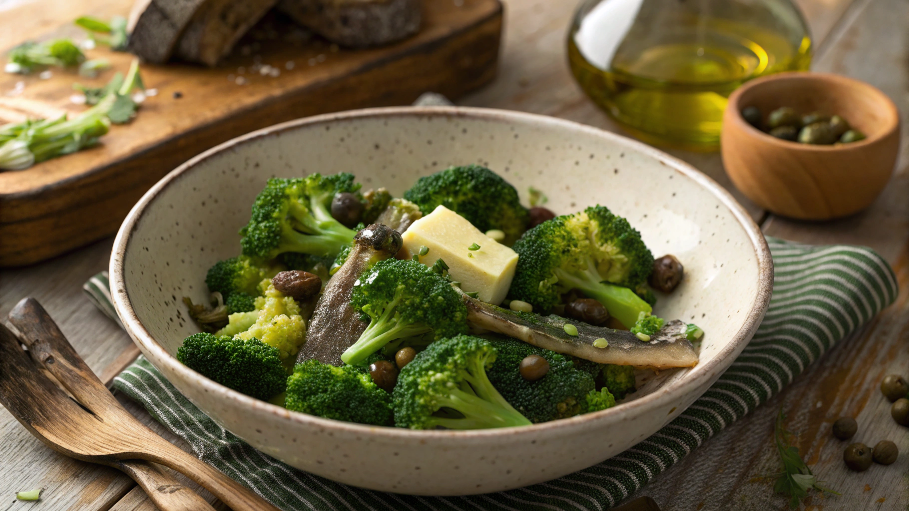 Keto Buttery Broccoli with Anchovies and Capers