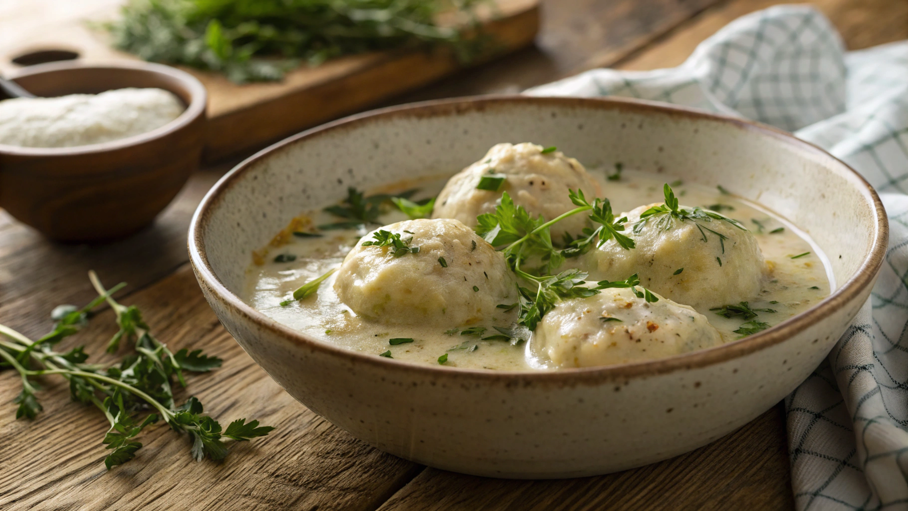 Keto Buttery Dumplings and Cream Gravy