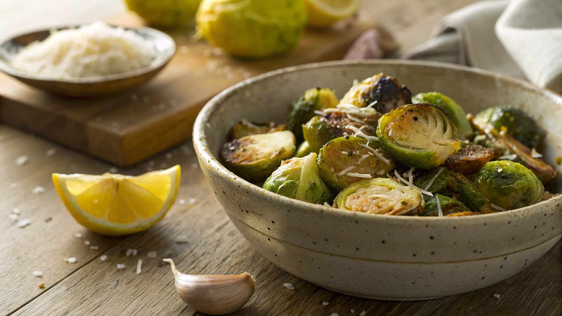 Keto Buttery Parmesan Roasted Sprouts