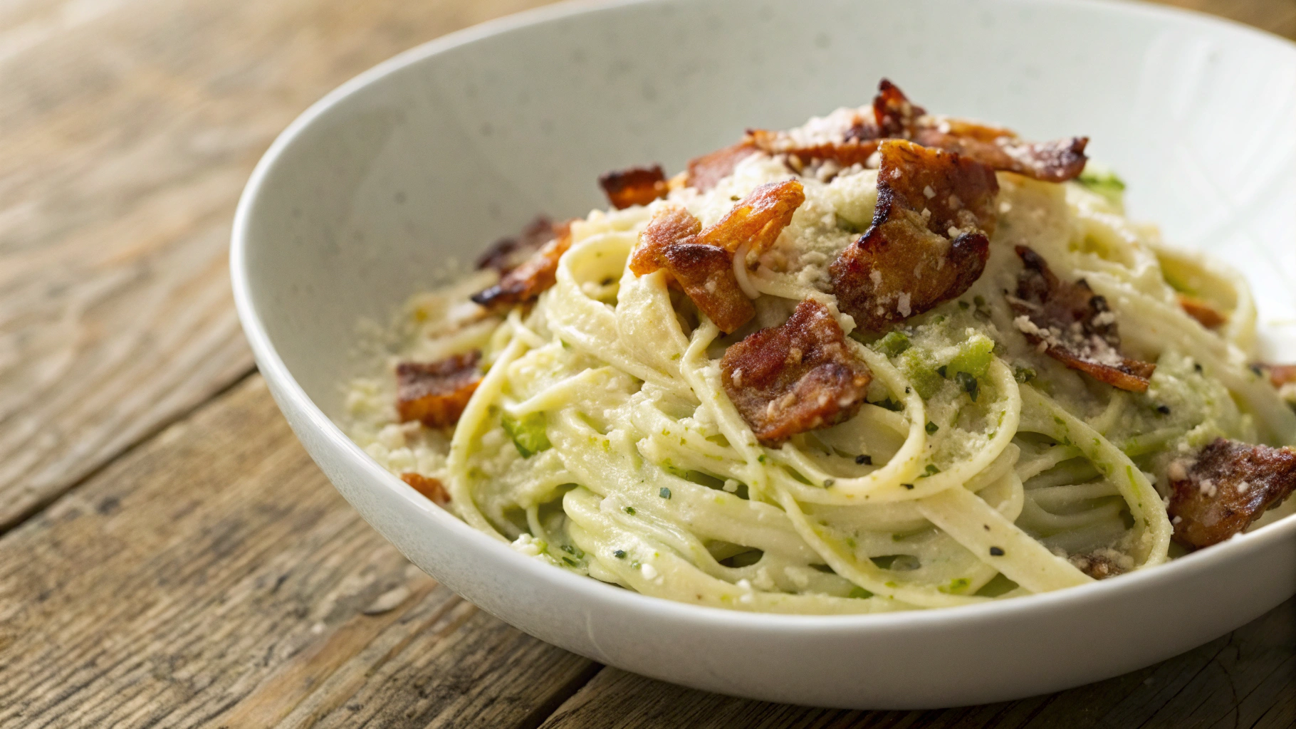 Low Carb Cabbage Noodle Carbonara