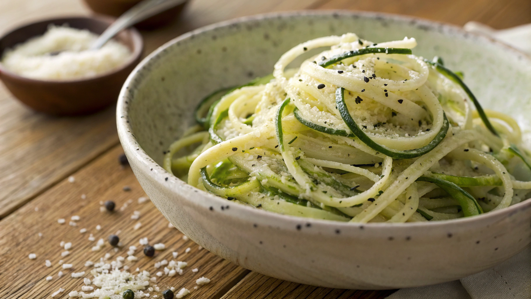 Keto Cacio e Pepe Zoodles