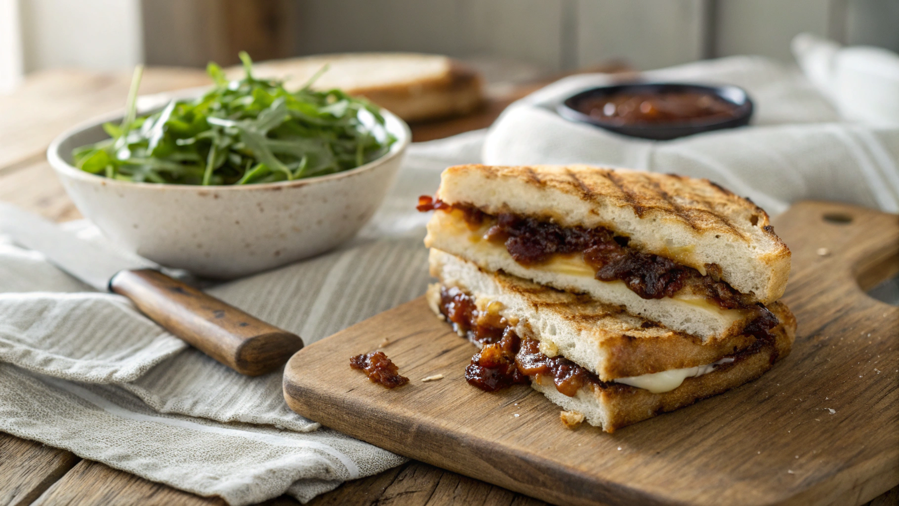 Keto Candied Bacon Jam Paninis