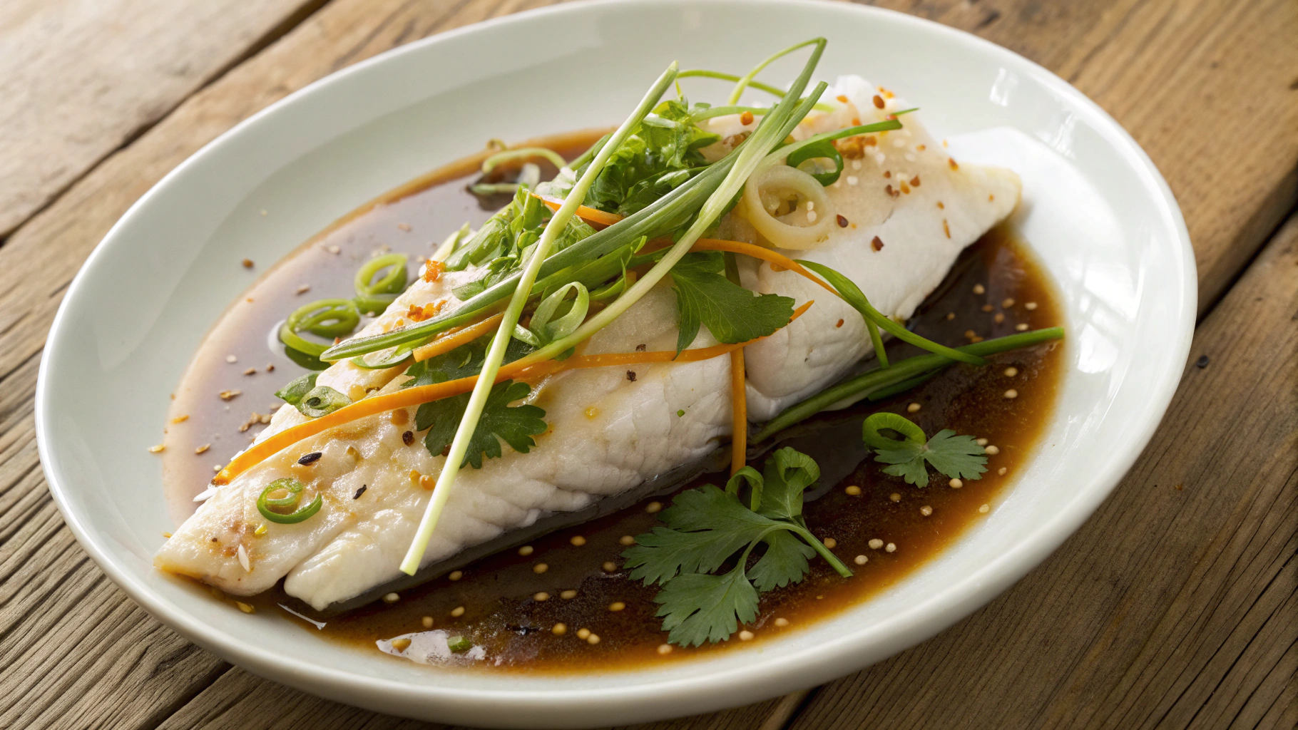 Keto Cantonese Steamed Fish