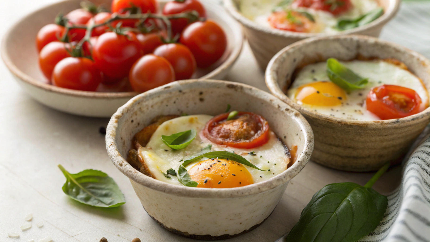 Keto Caprese Egg Cups