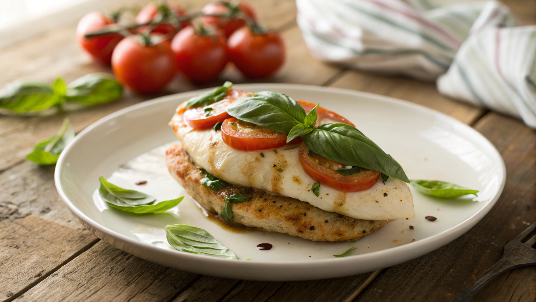 Keto Caprese Stuffed Chicken