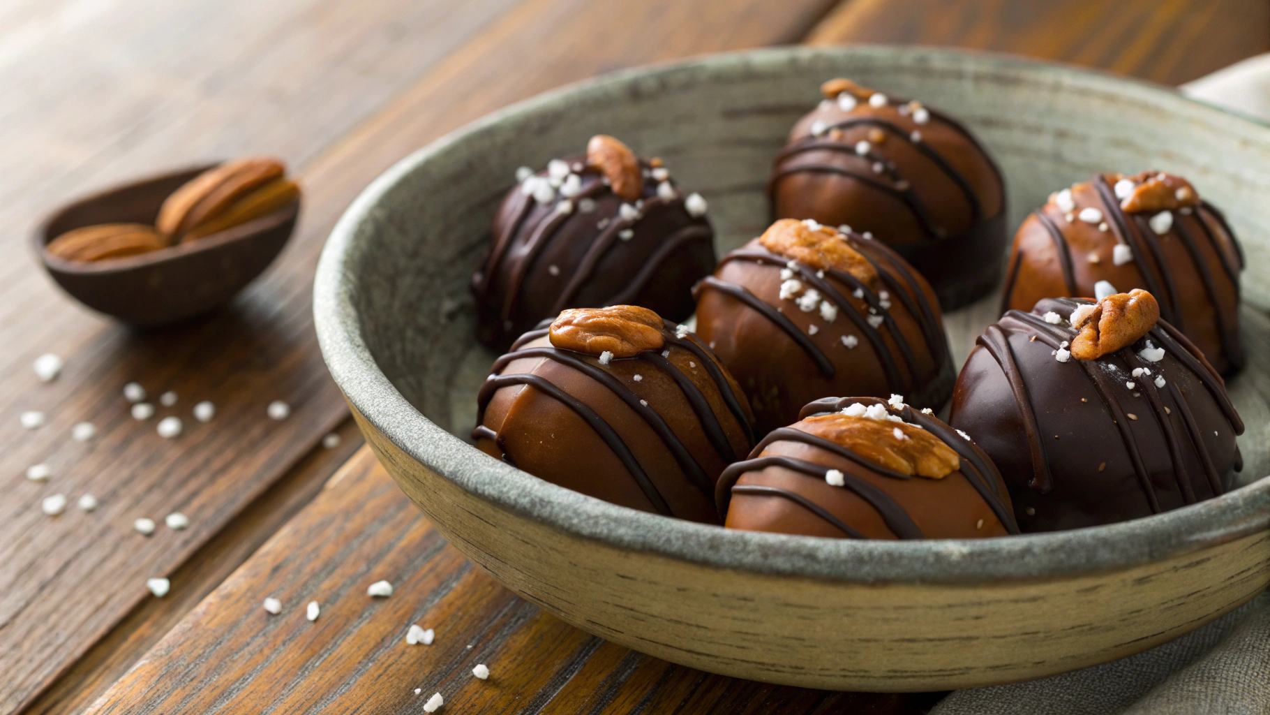 Keto Caramel Pecan Turtles