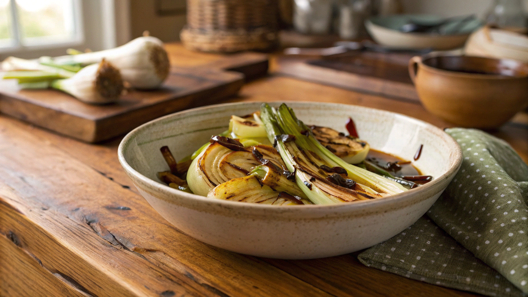 Low Carb Caramelized Roast Fennel and Leeks