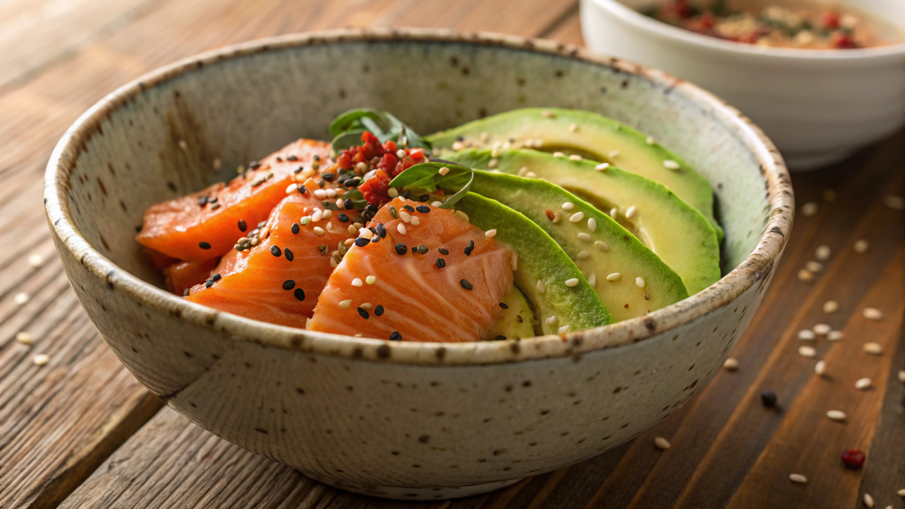 Keto Carb Sweet Chili Salmon w Seared Avocado Slices